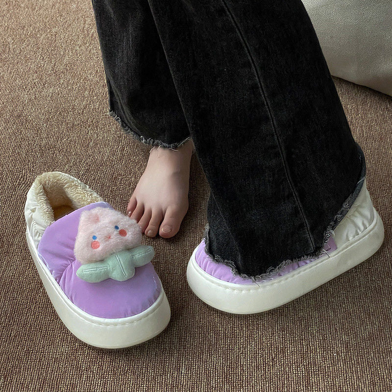 Cute Bear PU Slippers