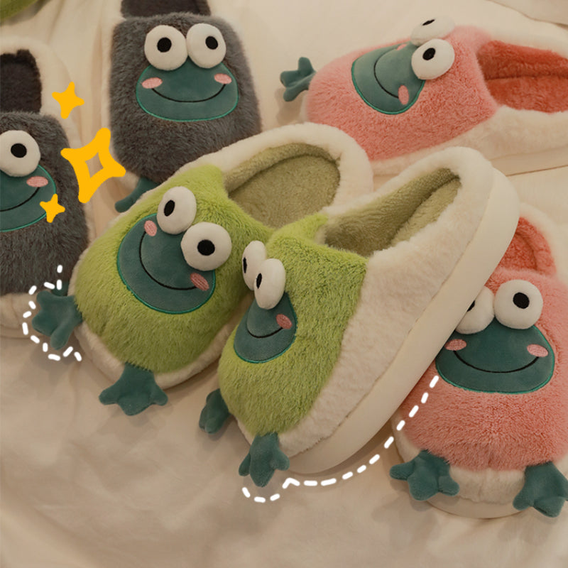 Frog Fluffy Slippers