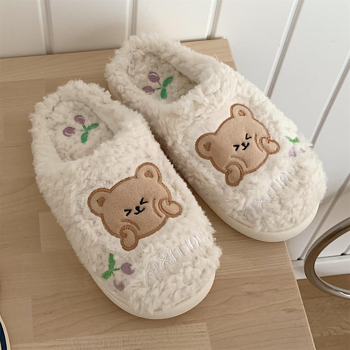 Bear Fluffy Slippers