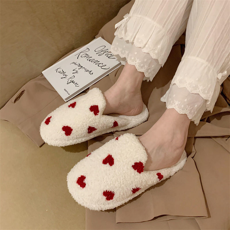 Heart Fluffy Slippers