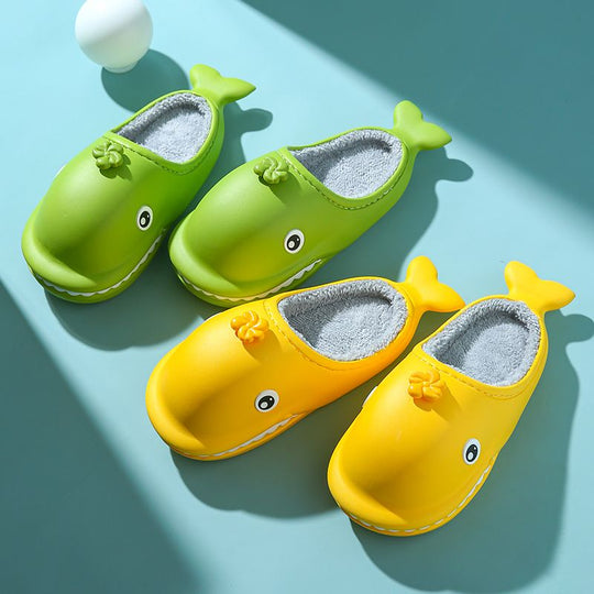 Cute Little Whale Cotton Slippers