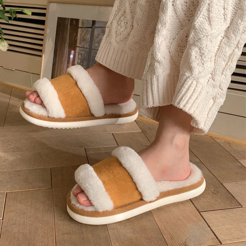 Simple warm cotton slippers