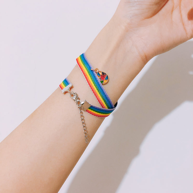 Rainbow Bracelet/Choker 2-in-1