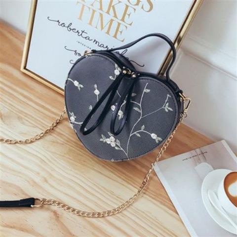 PU Heart Flower Crossbody bag