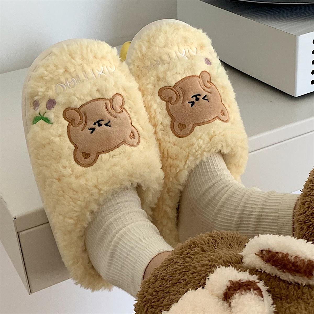 Bear Fluffy Slippers