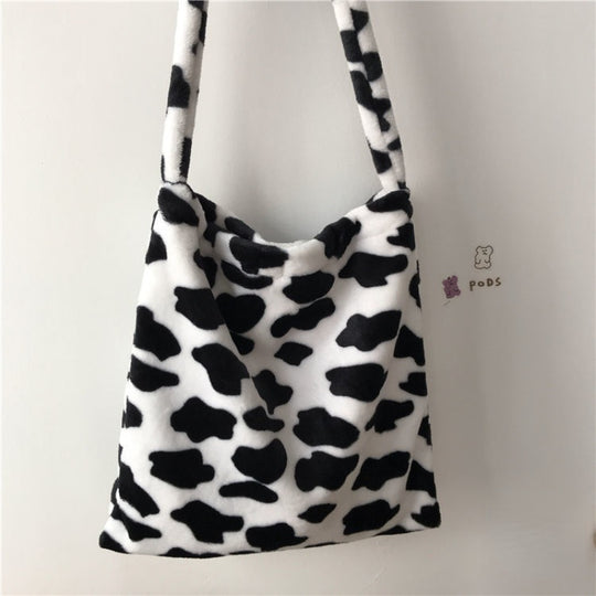 Fluffy Cow Shoulder Bag