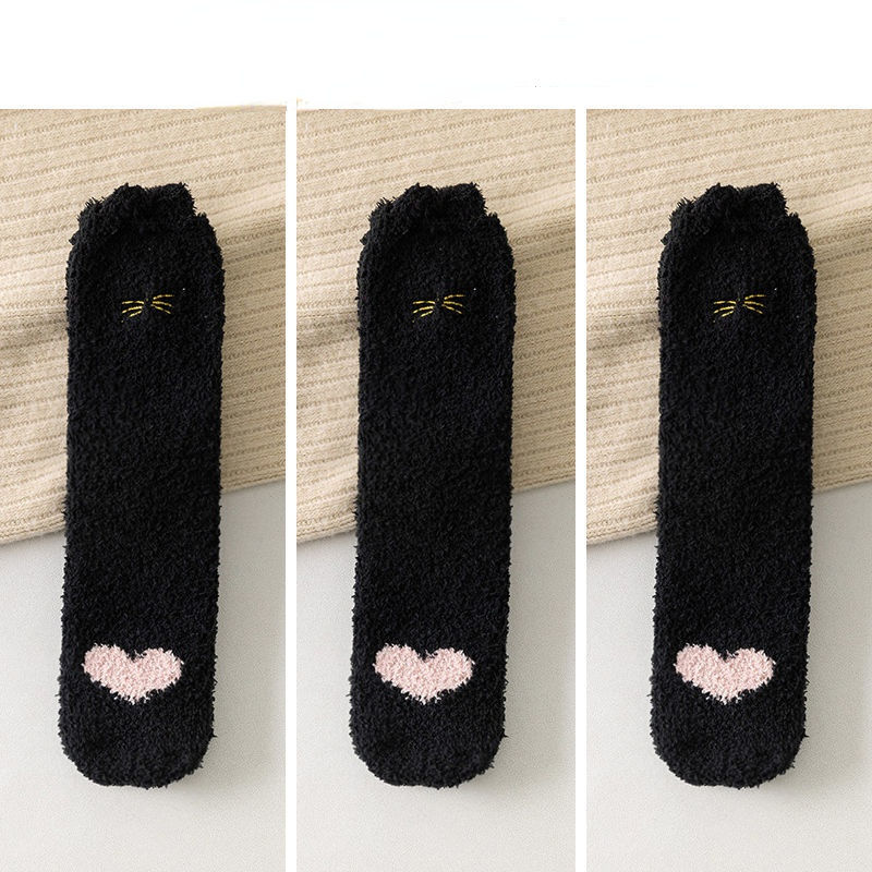 Fluffy Rabbit Socks, 3-Pair Pack