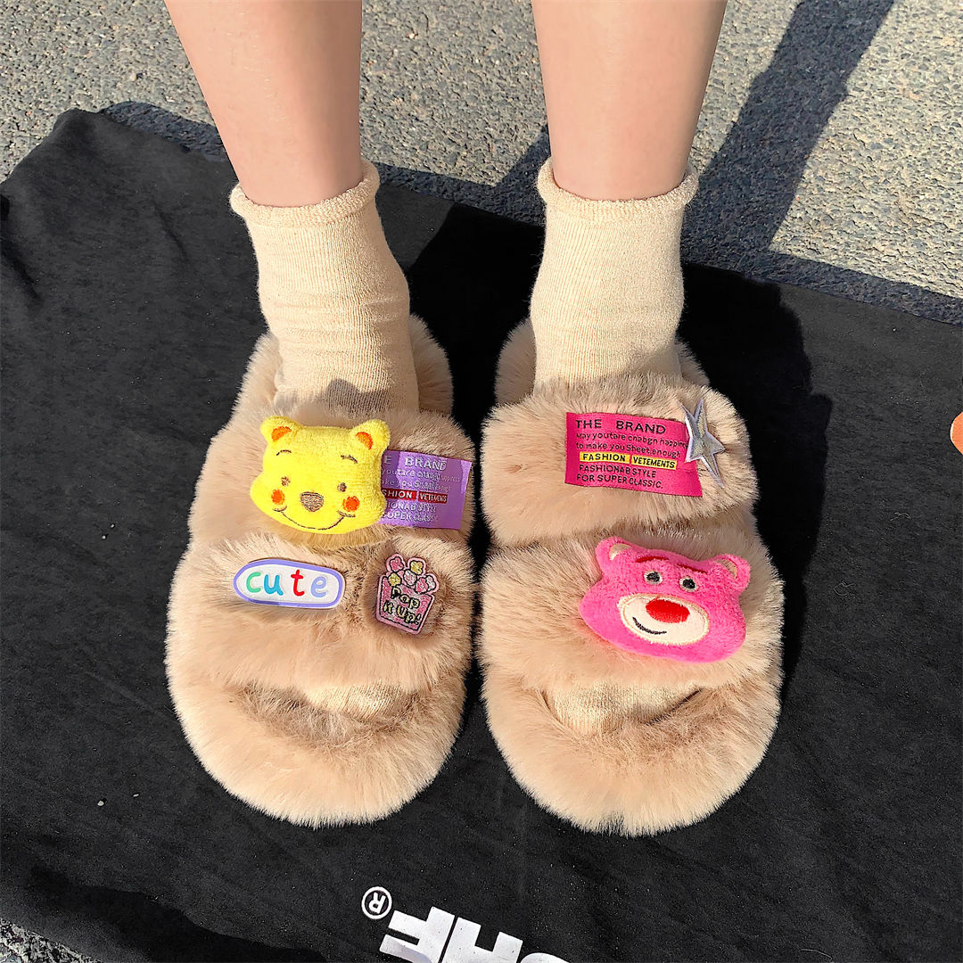 Bear Fluffy Slippers