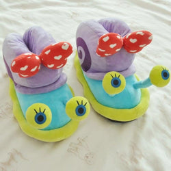 Cartoon snail slippers with bow