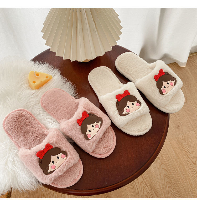 Girls Fluffy Slippers