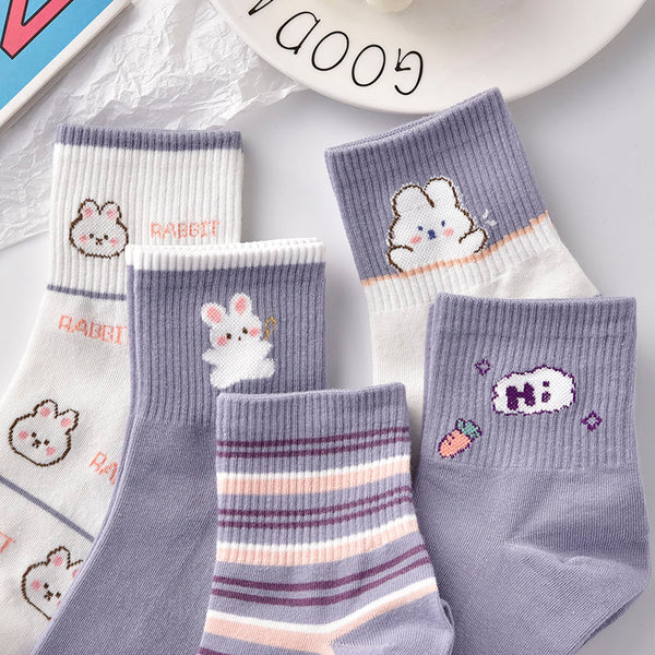 Rabbit Socks, 5-Pair Pack