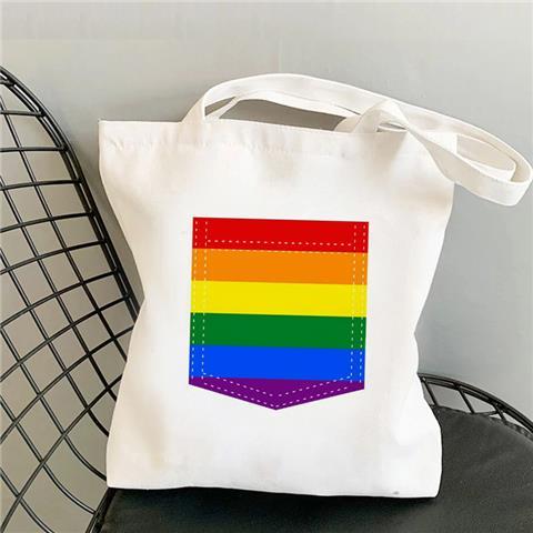 Canvas Rainbow Shoulder Bag