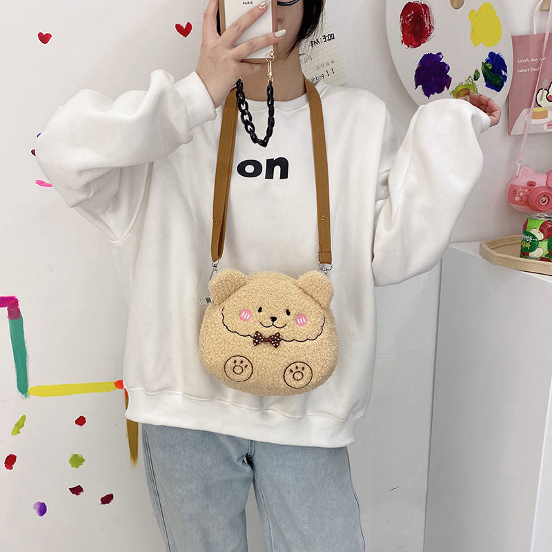 Fluffy Bear Crossbody Bag