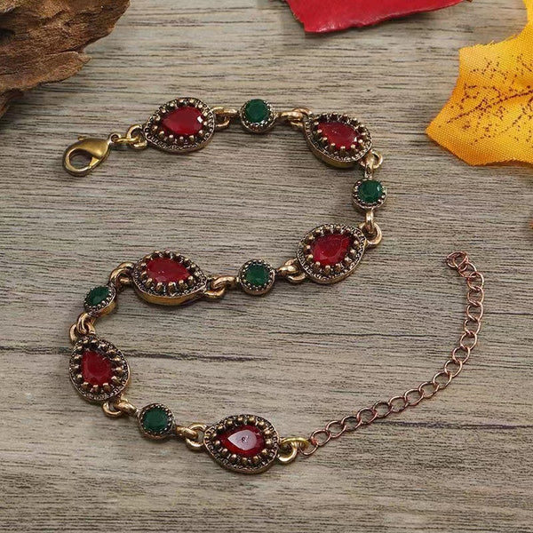 Vintage Red And Green Bracelet