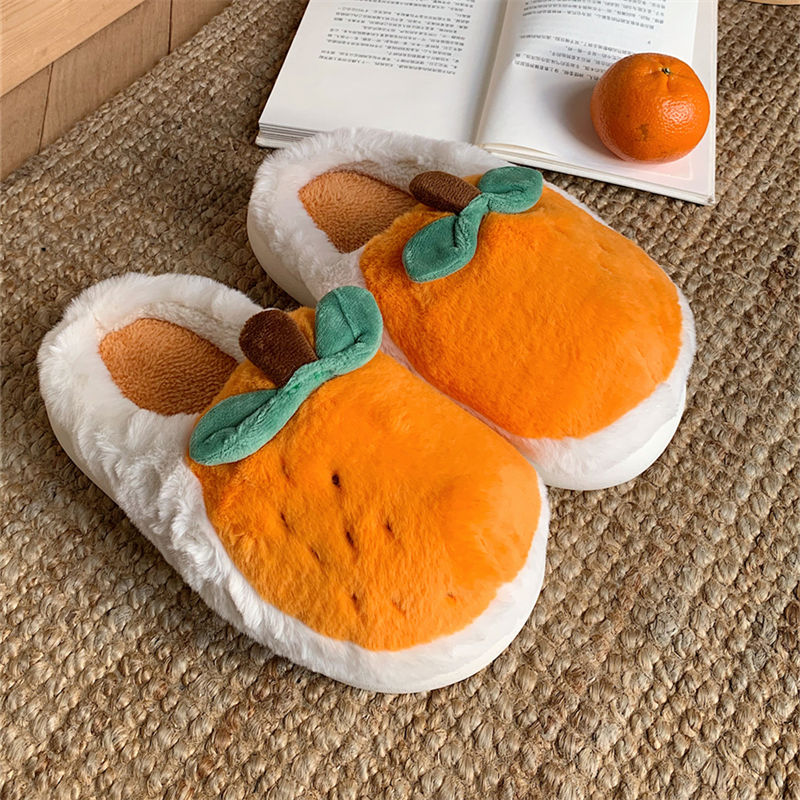 Lovely orange cotton slippers