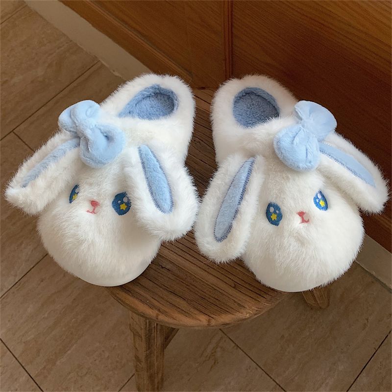 Cute girly heart rabbit slippers