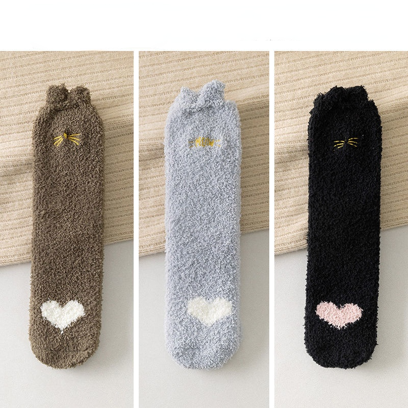 Fluffy Rabbit Socks, 3-Pair Pack