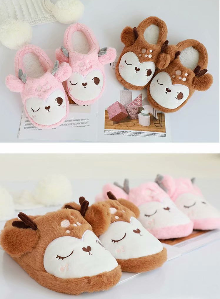 Christmas Deer Fluffy slippers