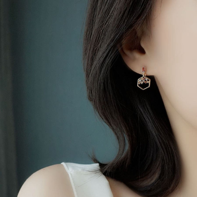925 Silver Asymmetry Earrings